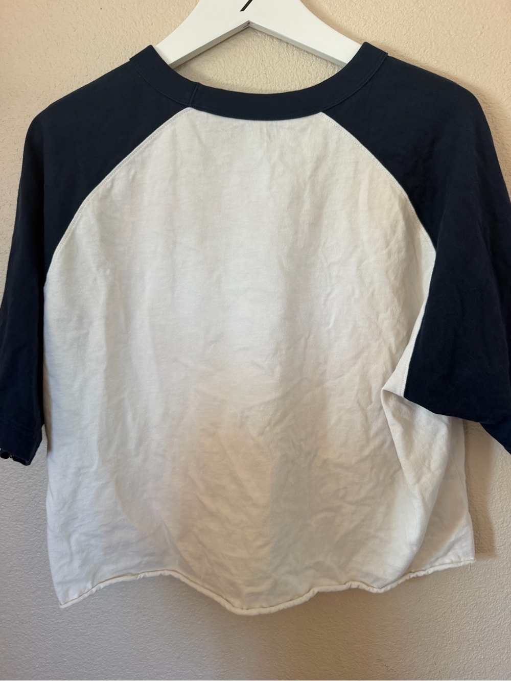 Peanuts Good Ol' Snoopy Crop Tee - White & Navy - Picture 3 of 4